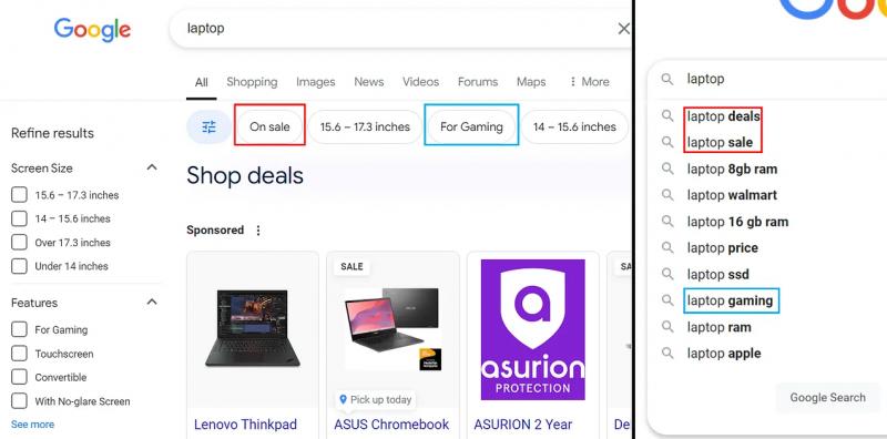 Query Refinements: How Google Helps Users Find Products Faster